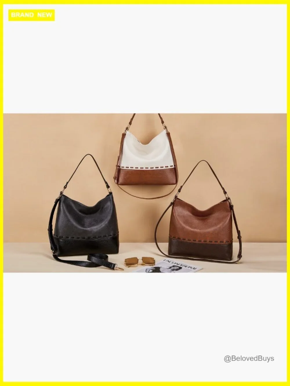 Vegan Leather Hobo Bag Crossbody Shoulder Tote Handbag Purse